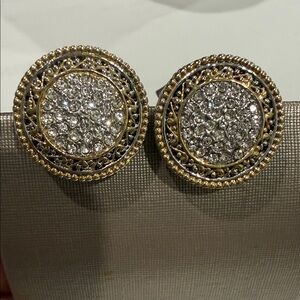 Gold and Silver Stud Earrings
